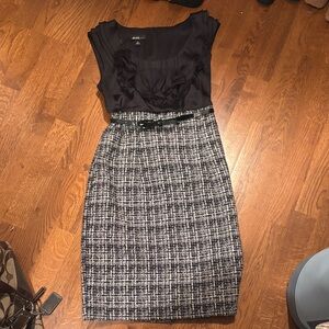 Alyx Black and White Tweed Pencil Skirt